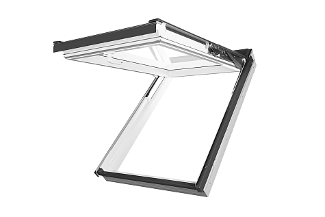 Купить Мансардное окно FAKRO LUX PPP-V U3 55х98см / preSelect Max / Белое ПВХ / комбинированное открывание - изображение 1